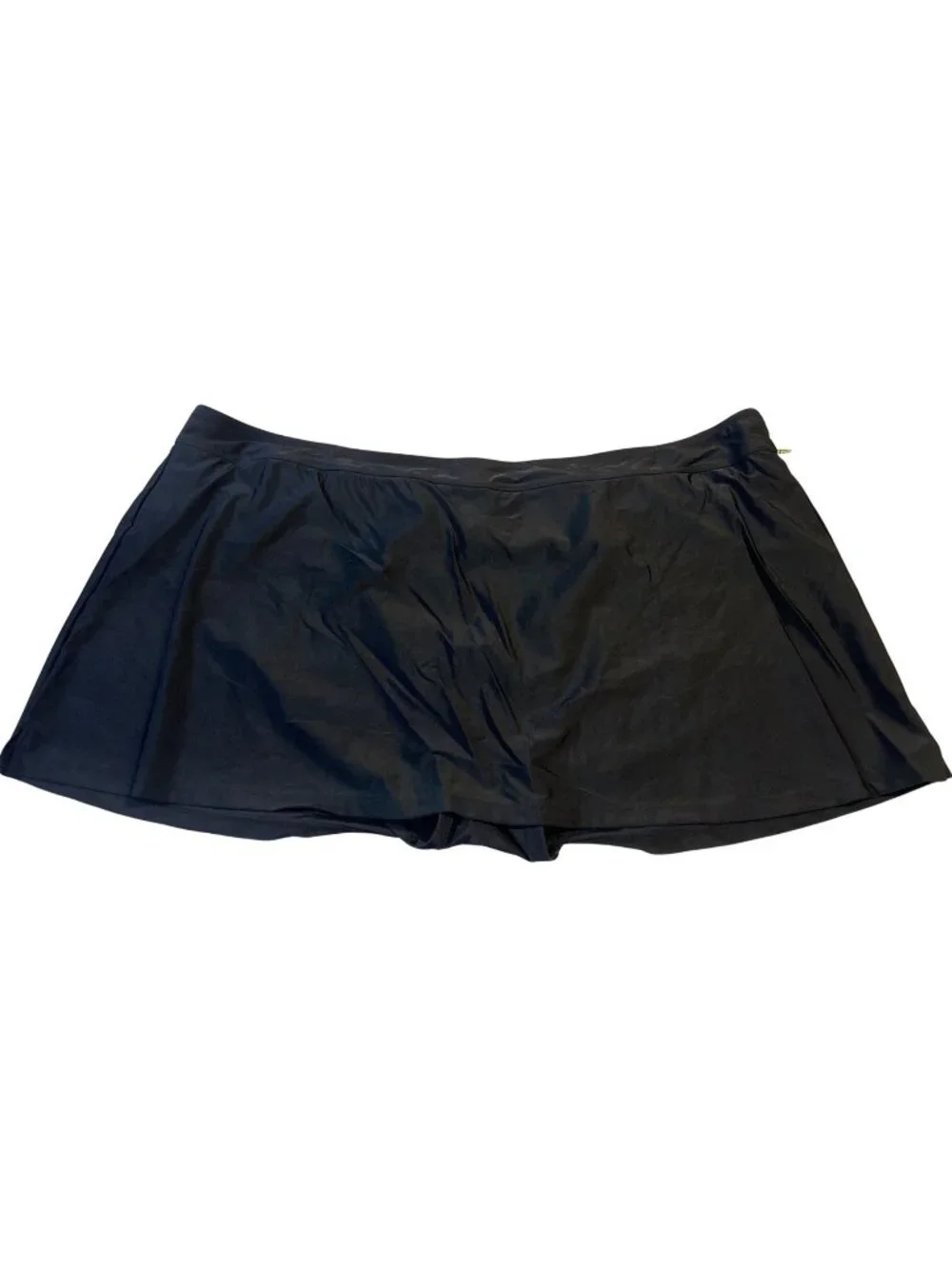 Mynah Womens Plus Size 24W Mid-Rise Black swim Skirt With Tummy Panel